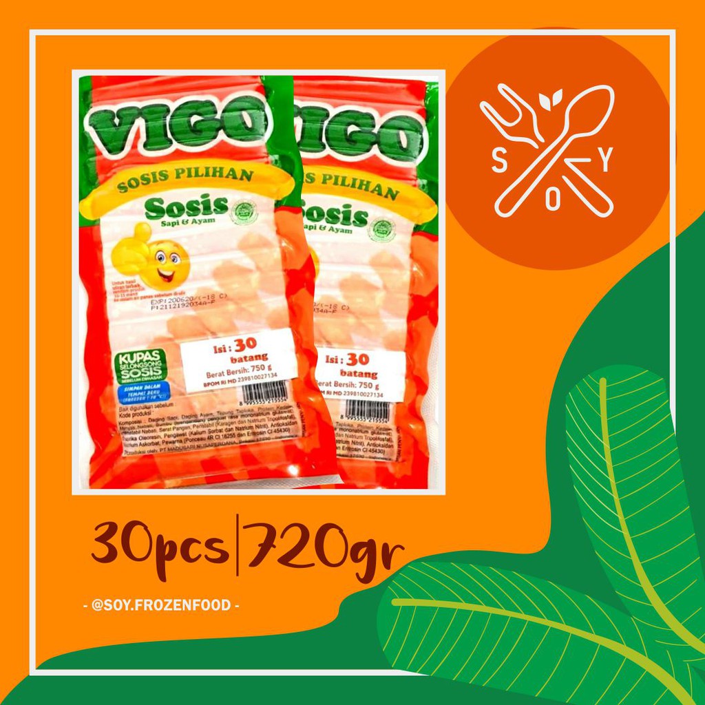 

VIGO SOSIS SAPI DAN AYAM ISI 30 PCS - 720 GRAM