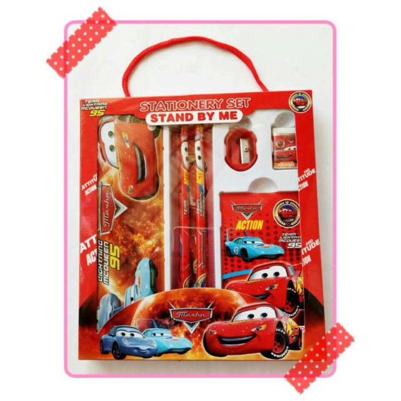 

Study studi set alat tulis set perlatan anak sekolah tempat pensil karakter car cars mobil mc queen