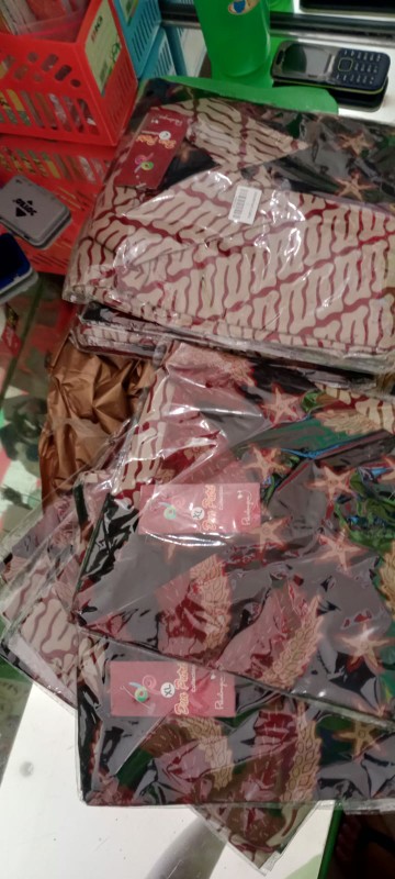 Tey-17 Batik Wanita Asj Sa Hrb026 Kenongo Kemeja Tosca Pendek