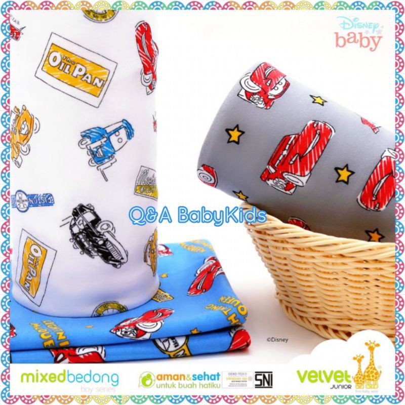 3 PCS Bedong Bayi VELVET JUNIOR Kain Bedong Bayi