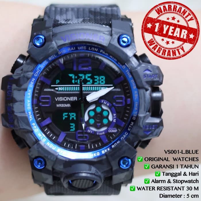 Jam tangan VISIONER VS8038 anti air garansi 1 tahun CASIO free box