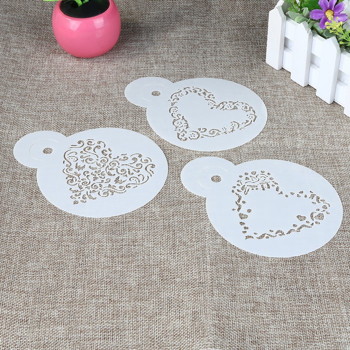 Plastic Stencil - Stensil Dekorasi Love Heart Motif