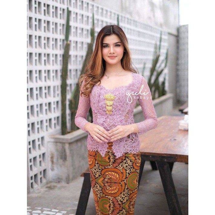 (BACA DESKRIPSI) Kebaya Bali Semi Italy Lilac | Kebaya Lilac Wisuda Kondangan