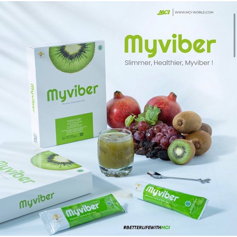 

MY VIBER BPOM - Fiber Serat Minuman Diet Pelancar BAB Rasa Kiwi