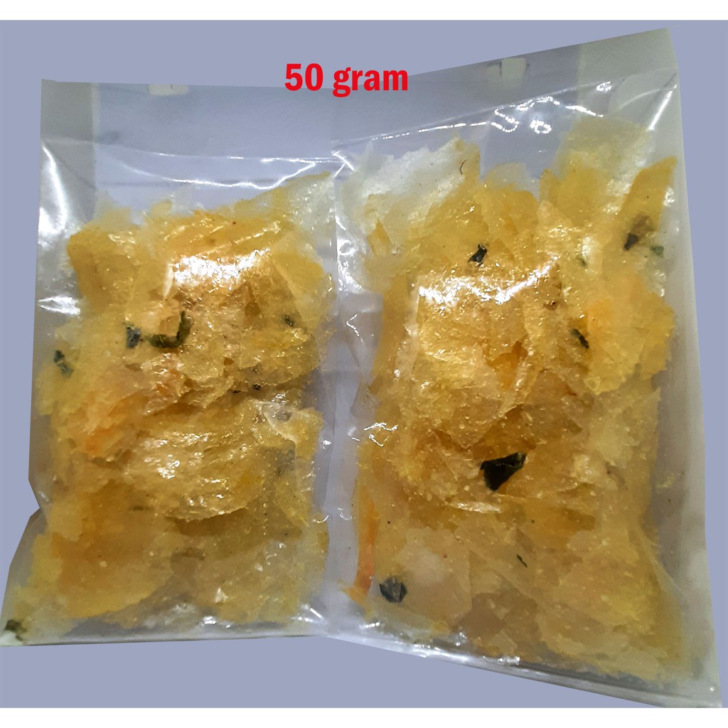 

Keripik kaca daun jeruk pedas balado kemasan 50 gram