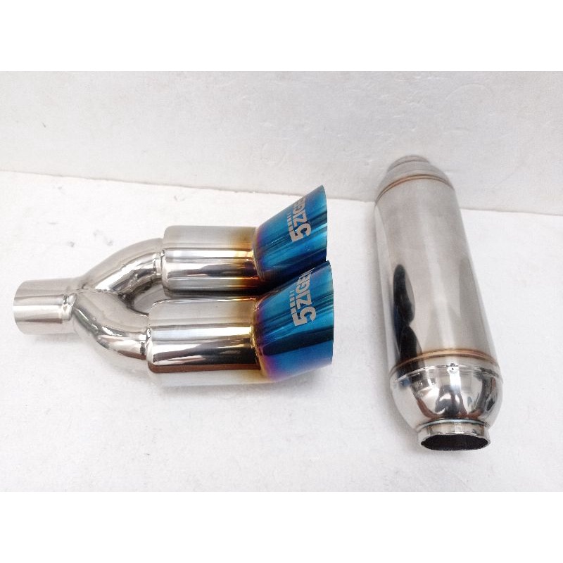 KNALPOT RACING MOBIL  5ZIGEN BLUEGOLD + RESONATOR UNTUK SEMUA JENIS MOBIL / UNIVERSALL