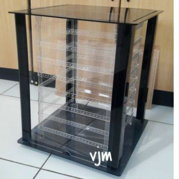 acrylic display anting 4d besar, akrilik tempat anting putar 4sisi besar