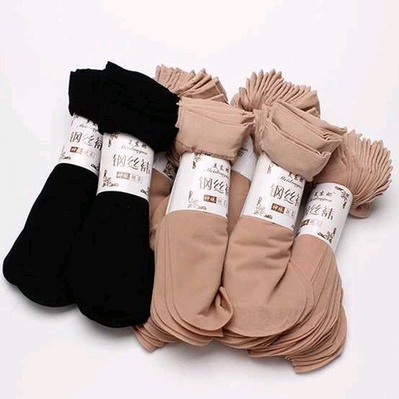 ITSHOPING - Stocking Pendek  Kaos Kaki Semata Kaki Tipis Kaos Kaki Cewek Semata Kaki Bahan Tipis Seperti Stoking Kaus Kaki Wanita Bahan Tipis Pendek Warna Kulit dan Hitam