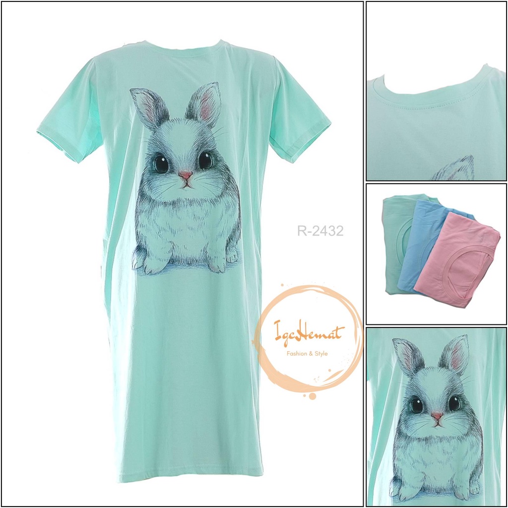 DRESS PEREMPUAN LENGAN PENDEK OREENJY ALL SIZE[R2432]