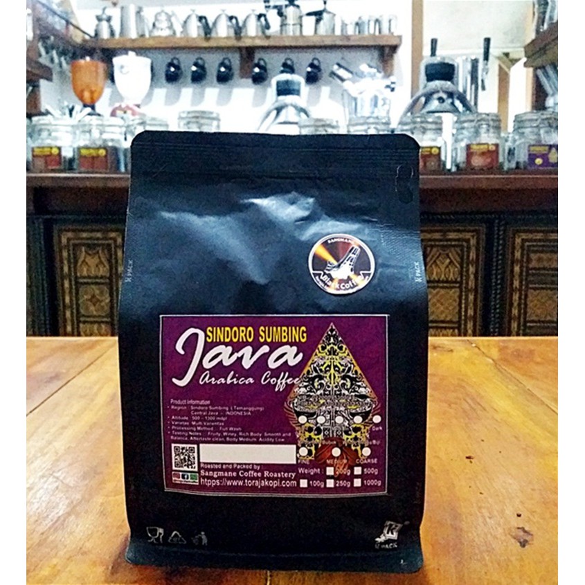 

Kopi Arabika Sindoro Sumbing / Sindoro Sumbing Arabica Coffee 250 gram