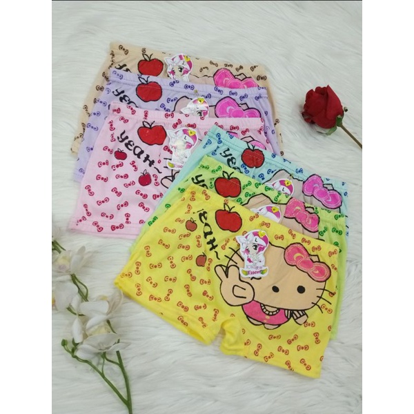 6 pcs Celana boxer essen / Celana boxer anak cewek