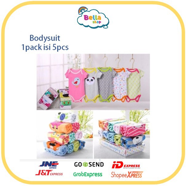 BODYSUIT PENDEK 5IN1 CarterLove Premium Jumper Bayi 1PACK isi 5PCS - BELLA SHOP