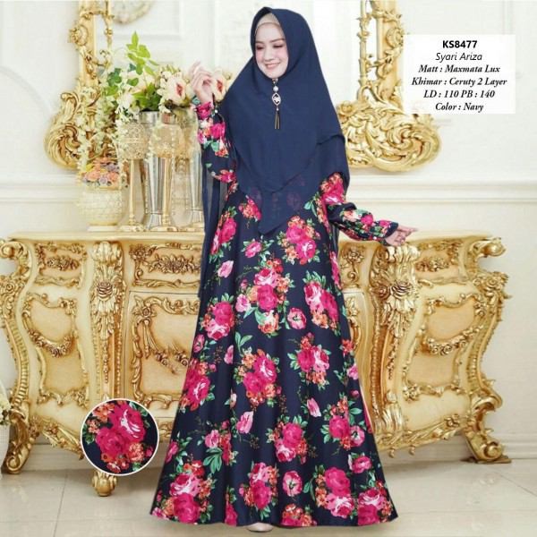 Ariza syari gamis maxmara luxury ld 110 pb 140 fit XL
