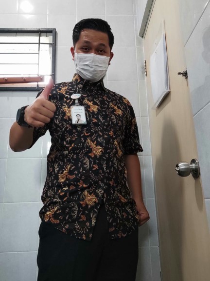 [gridline - S065 Red Brown & Light Brown] Kemeja Batik Slimfit Pria Katun Lengan Pendek M-xxl