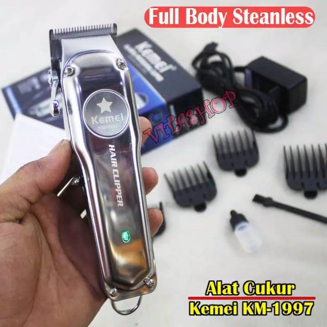 Mesin Cukur Rambut Kemei KM 1997 Recharger