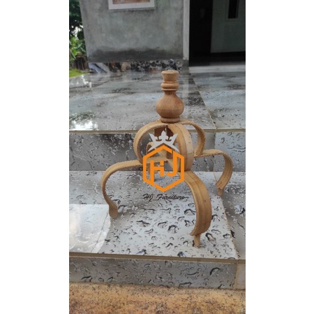 MAHKOTA / CAKARAN / PION KANDANG SANGKAR BURUNG MURAI LAMINASI KAYU JATI