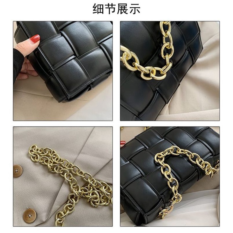 Fashion Tas Selempang Tali Chain Model Tas Bantal Impor