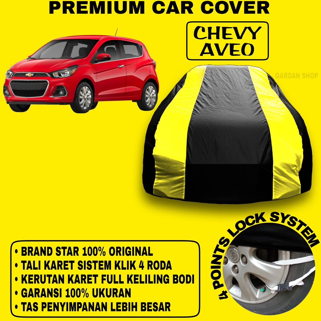 Body Cover CHEVY AVEO Sarung Strip KUNING Penutup Pelindung Bodi Mobil Chevy Aveo PREMIUM