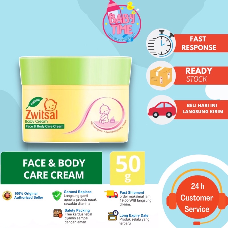 Zwitsal Baby Cream Baby Face &amp; Body Cream 50gr