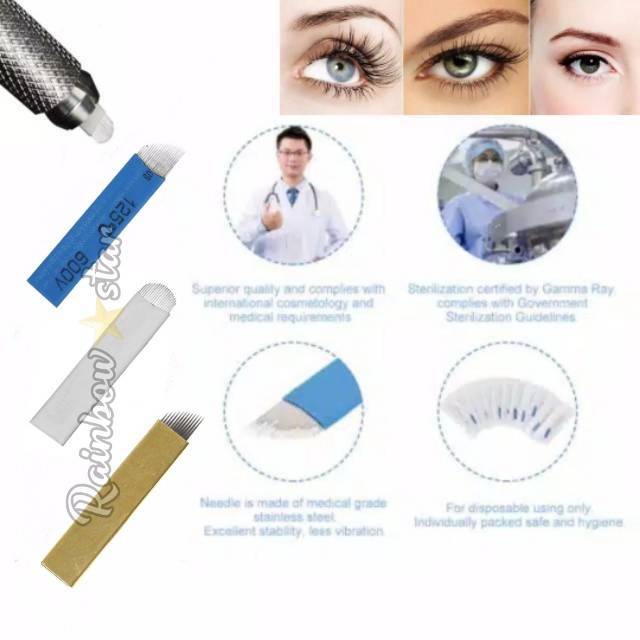 Jarum Sulam Alis Manual / Microblading Needle Pin U / Microshading Blade