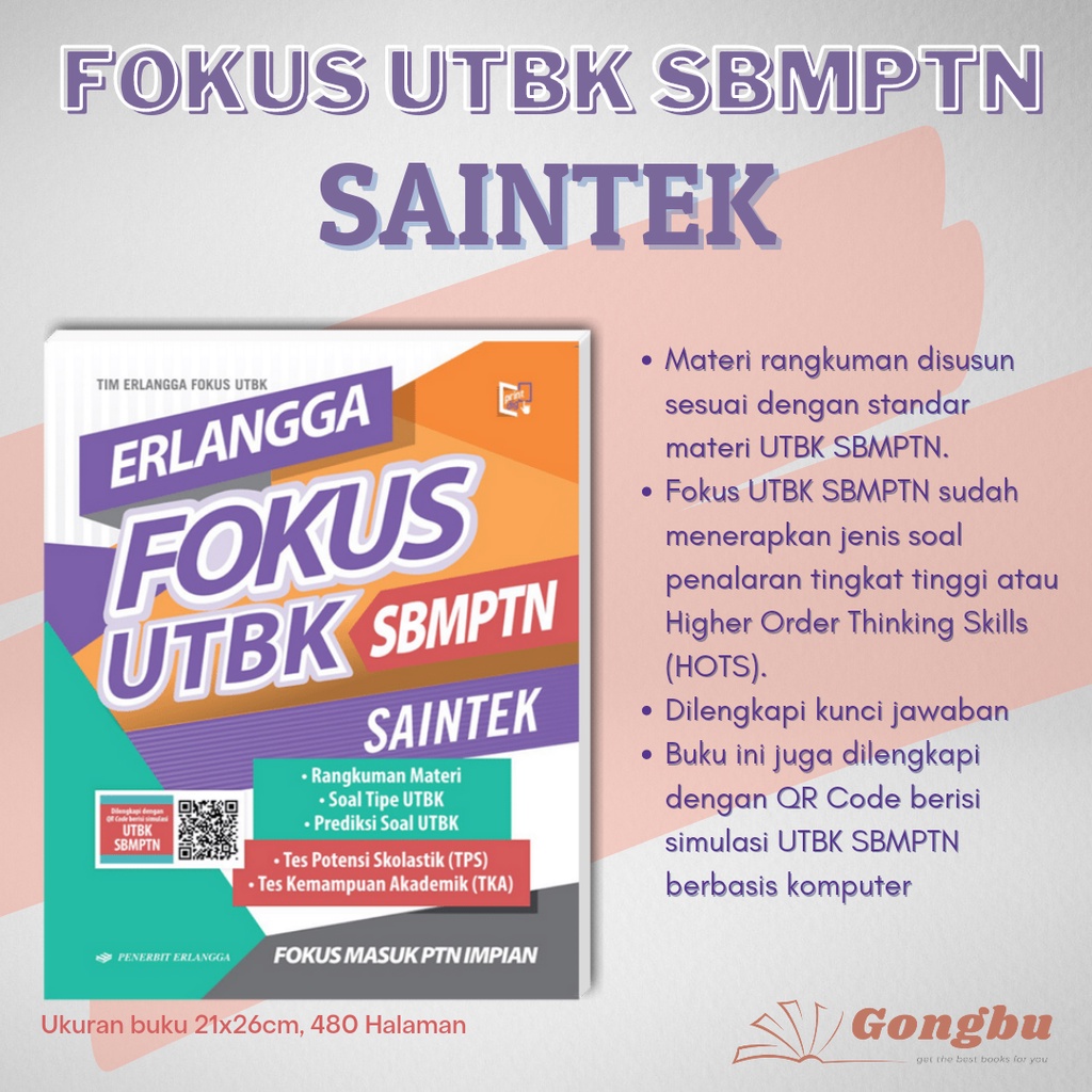 ERLANGGA FOKUS UTBK SBMPTN SAINTEK 2022 TERBARU ORIGINAL