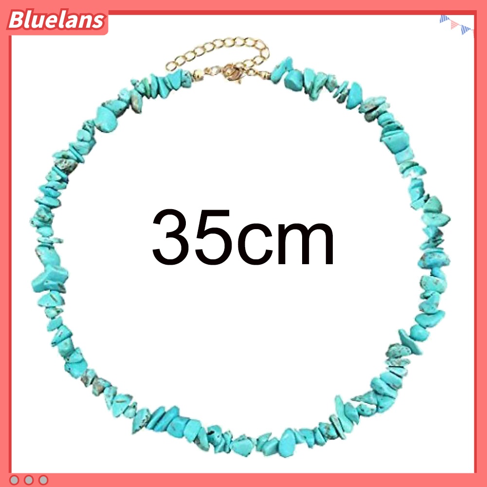 Kalung Manik-Manik Turquoise Imitasi Adjustable Untuk Wanita