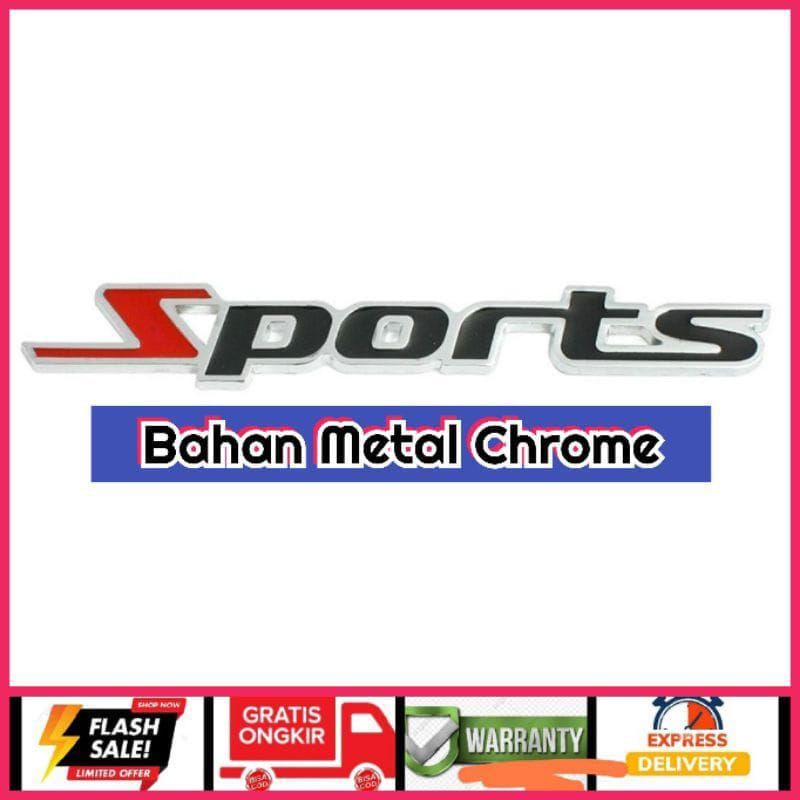 Emblem Logo Mobil Sport Bahan Metal