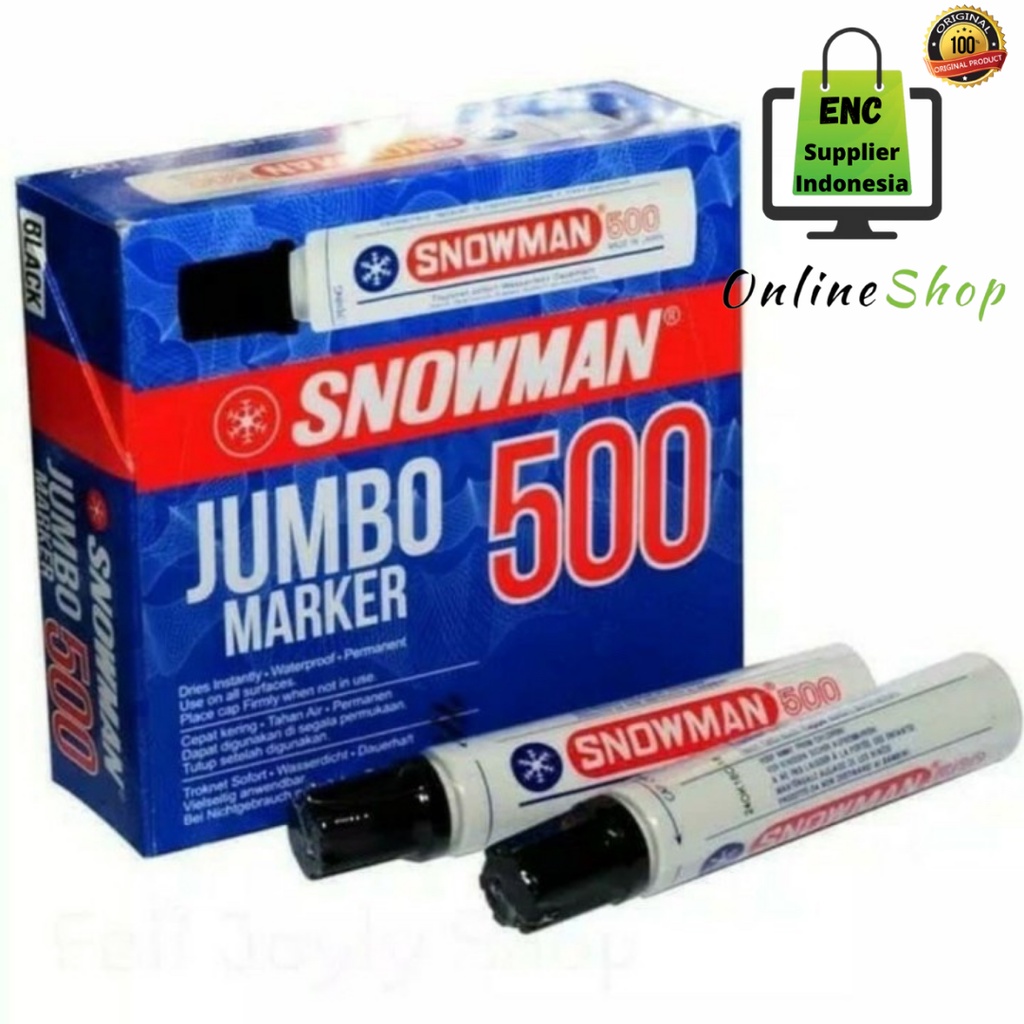 

snowman 1 buah Spidol permanent marker jumbo 500 permanen besar per pcs - enc.sup