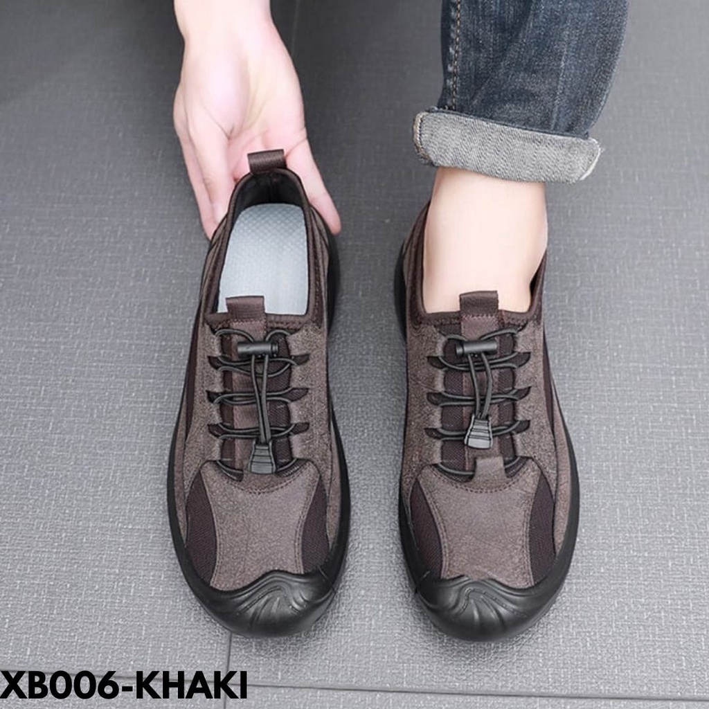 SEPATU SNEAKERS PRIA BERTALI SOLE SAMPAI UJUNG KEREN ALA COWBOY BAHAN SUEDE IMPORT B006