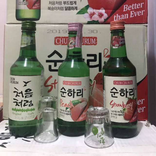 

Soju peach chum churum import korea