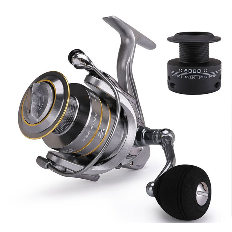 Full All Metal Spool Fishing Accessories set 15kg Max Power Ajiking  Mesin Pancing Murah Saltwater Fishing Reel 14+1BB 5.5:1  High Speed Spinning Reel Double Spool