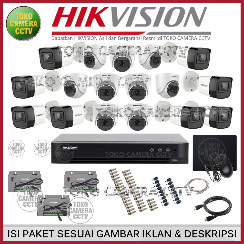 PAKET CCTV HIKVISION 5MP 32 CHANNEL 17 KAMERA