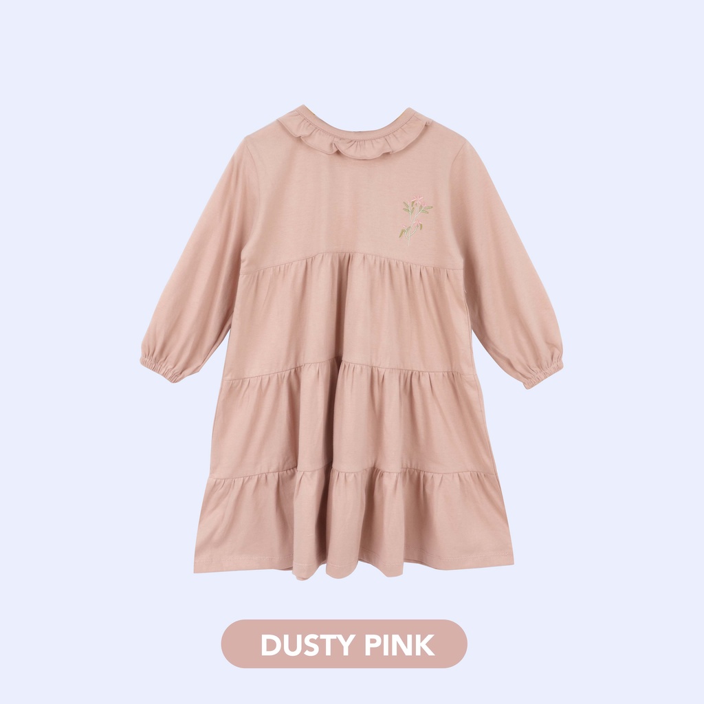 Mooi Dress Anak Perempuan Kirana Dress Kids-DUSTY PINK