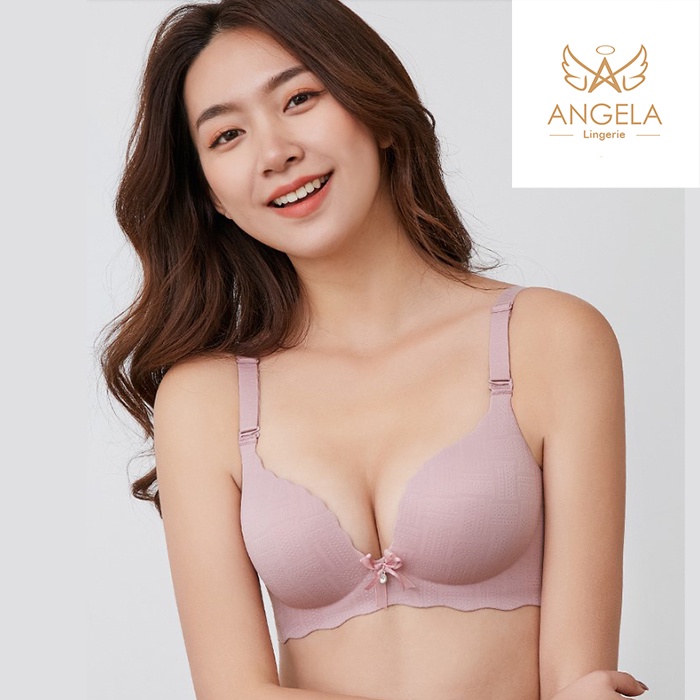 ANGELA PREMIUM JAPAN Bra BH Push Up Set Tanpa Kawat Celana Dalam Wanita Bikini Sport Beha Lingerie Korea Fashion Bralette Remaja Perempuan Sexy Pakaian Dalam COD Renang Motif Cewek Pita Bunga Murah Diva Jumbo Renda