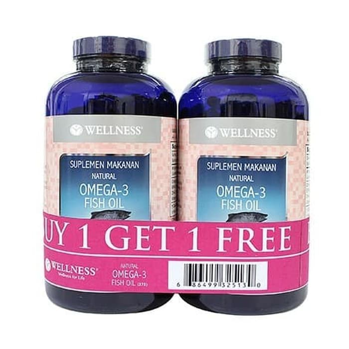 BUY 1 GET 1 WELLNESS OMEGA 3 FISH OIL 1000mg 375 Softgels