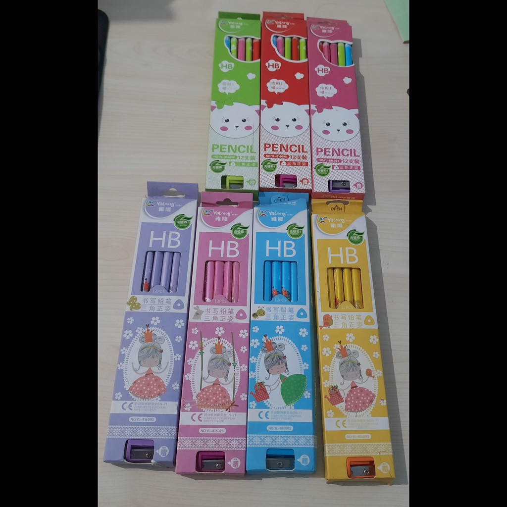

Pensil HB + Seruran Ya Long Bear Beruang YL-816095 Girl 816093 ( 1 LUSIN/ 12 PCS)