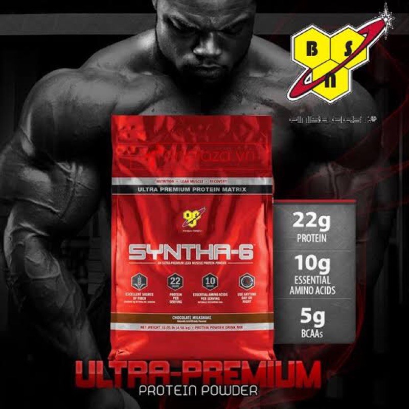 BSN SYNTHA 6 SYNTHA6 10 LBS SUPLEMEN SUSU FITNES FITNESS TINGGI PROTEIN GYM KESEHATAN MAKANAN