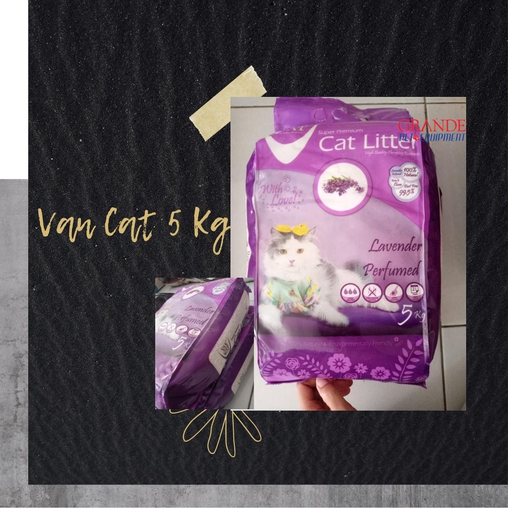 Van Cat Super Premium Cat Litter 5 Kg / Van Cat Pasir Kucing Super Premium Gumpal Aroma 5 Kg