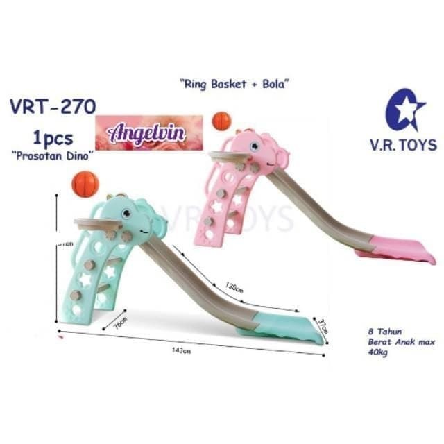 AM -  Mainan Anak Prosotan Dino Ring Basket + Bola VRT-270 Perosotan
