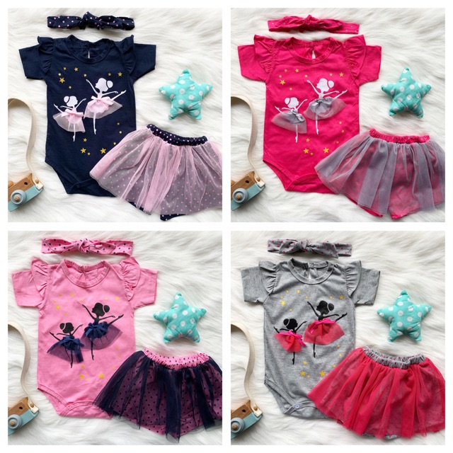 GROSIR DANCING ballerina tutu pants set (hanya sz L abu dan pink tua)