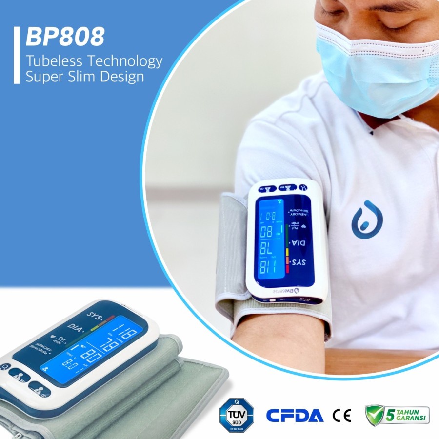 Tensimeter Digital Elvasense Tubeless - BP808 Tensi Digital Elvasense - Alat Ukur Tekanan Darah
