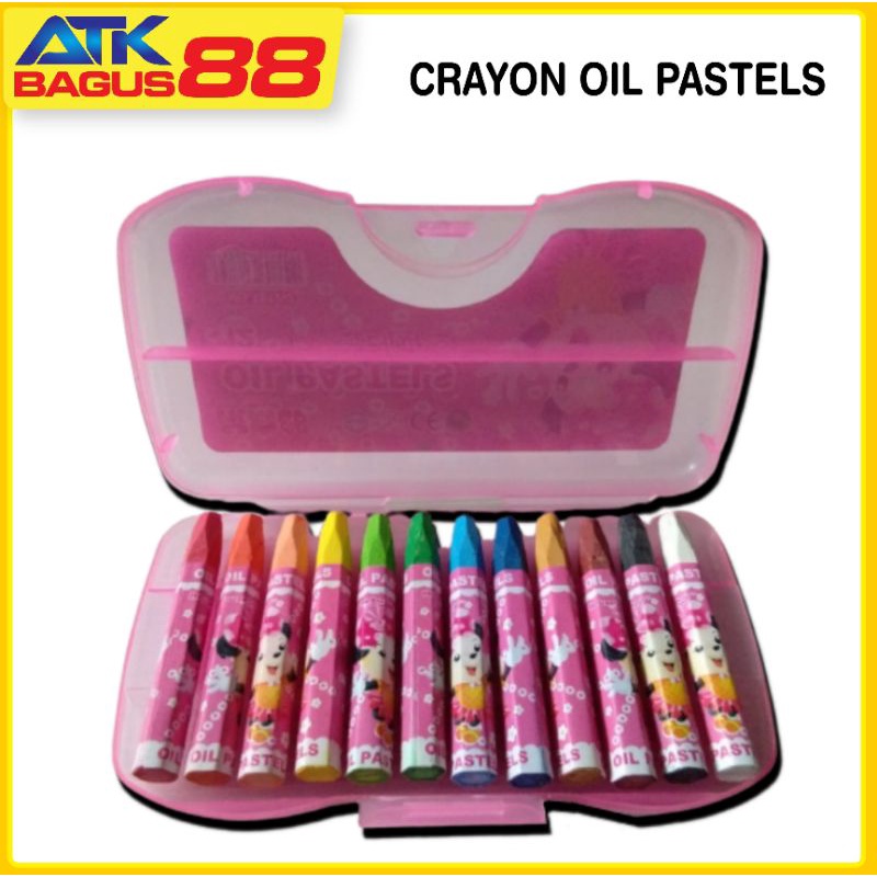 KRAYON 12 WARNA /1 PACK OIL PASTEL CRAYON ANAK