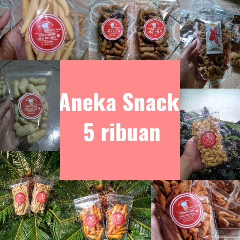 

Aneka/Snack/5000an/asin/manis/pedas/enakdan/gurih