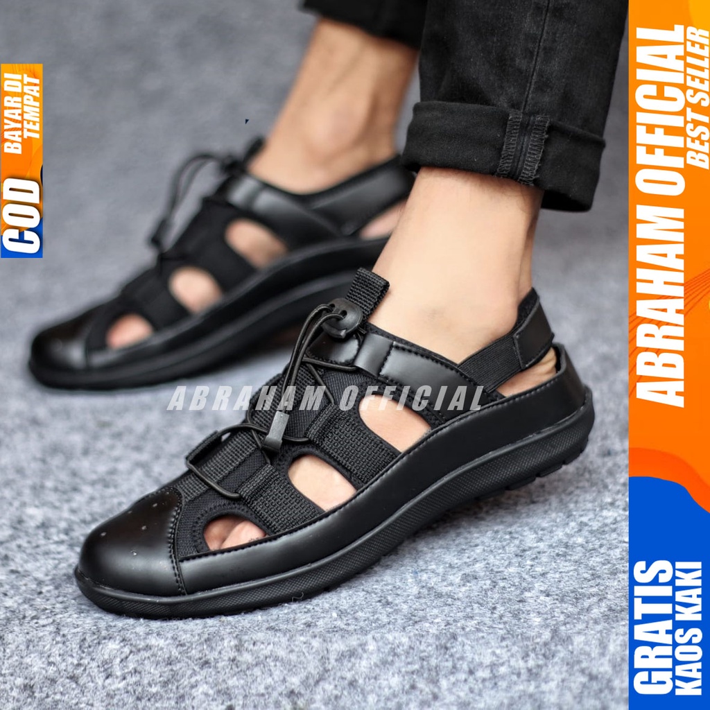 ABRHM LEXA Sepatu Casual Slop Kasual Pria Cowok Kulit Sintetis Santai Keren Original