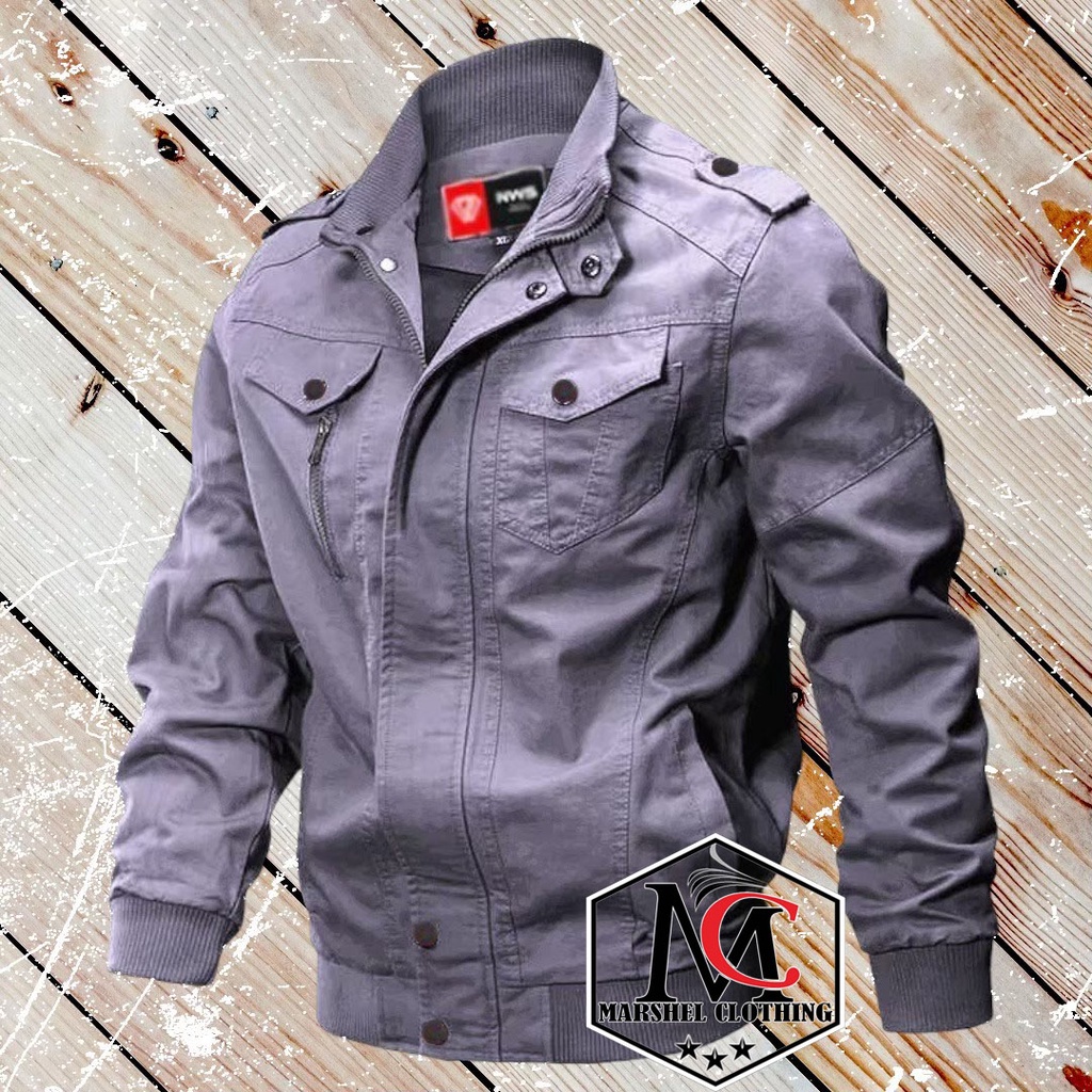 RCL - JAKET PRIA BOMBER MILITARY KLASIK NWS / Jaket Canvas Keren Pria | Jaket Canvas Greater Cowok