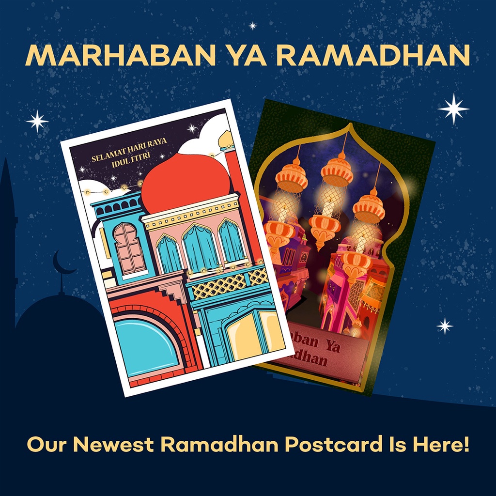 

Kartu Ucapan Postcard AR Ramadan / Idul Fitri: Ramadan Collection 2