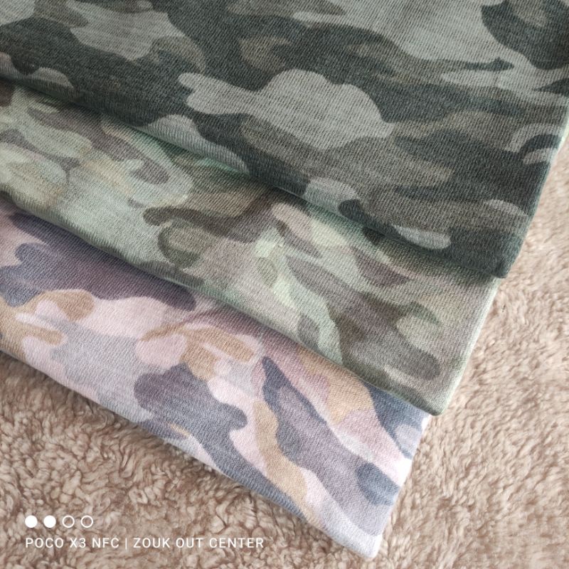 BAJU KAOS LENGAN PANJANG MOTIF ARMY ( RAJUT PREMIUM )