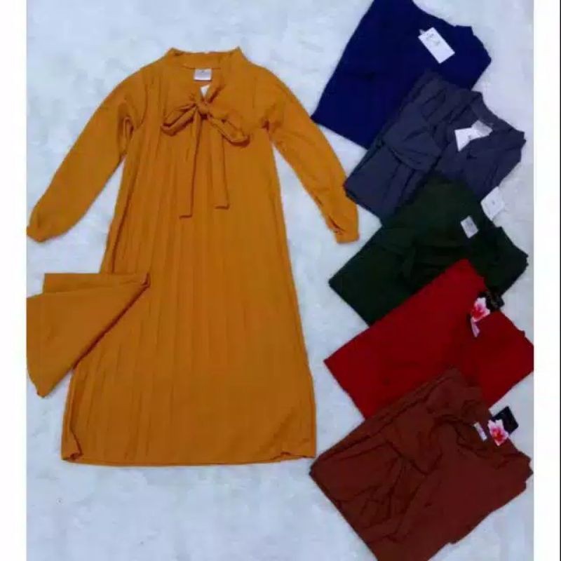 GAMIS PLISKET ANAK PITA TALI/GAMIS ANAK MAXY TALI