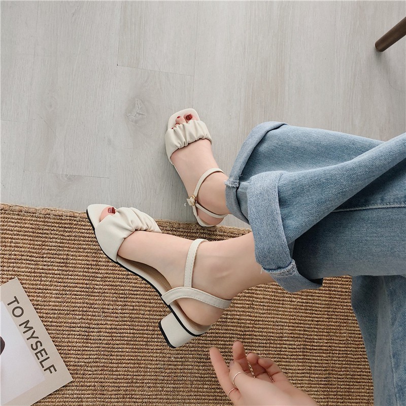 RYS - Ankle Strap Sepatu Hak Tali Casual Sehari Hari - Ori Import