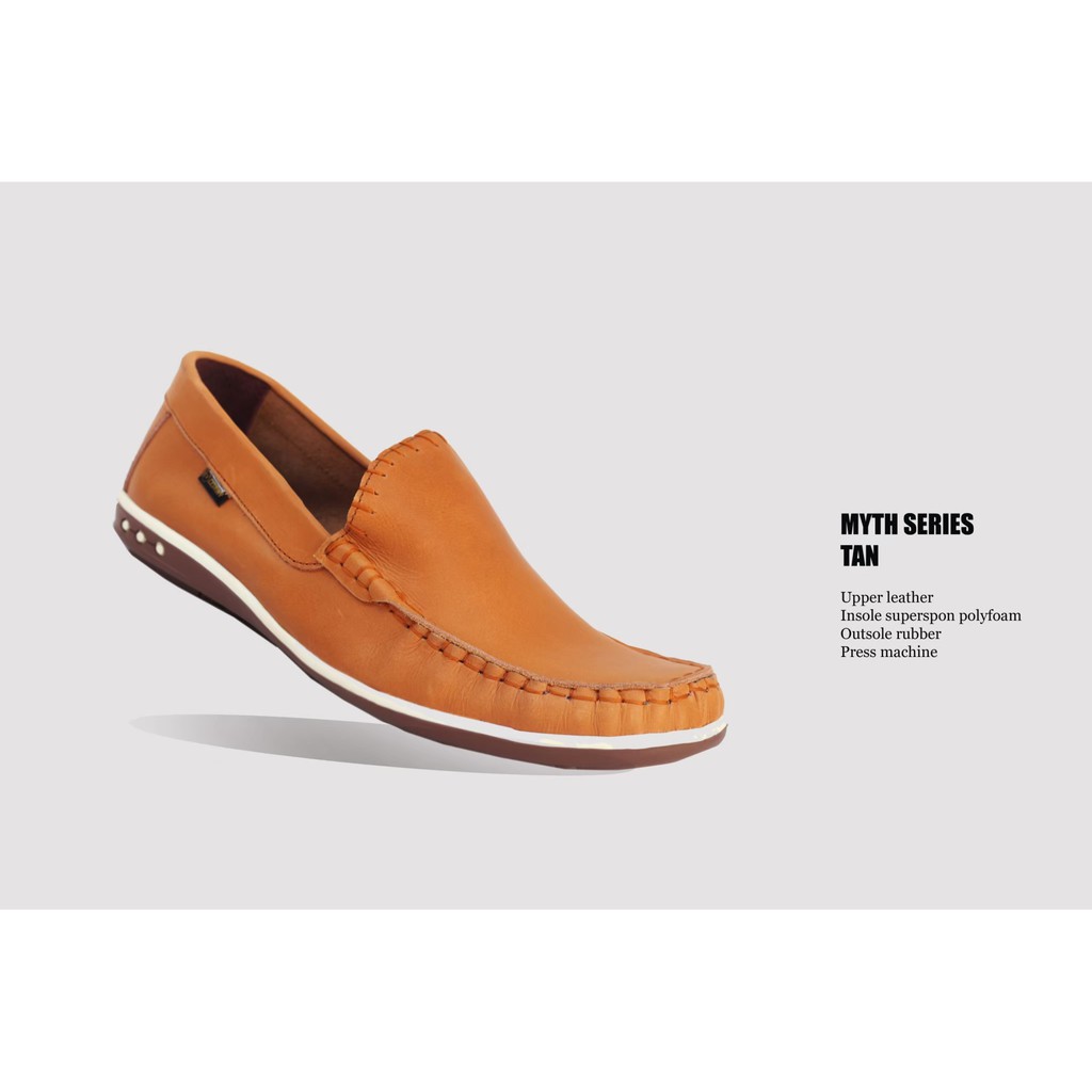 Sepatu Casual Slip On Pria Klit Asli Termurah - Cevany Myth Original handmade Santai kerja